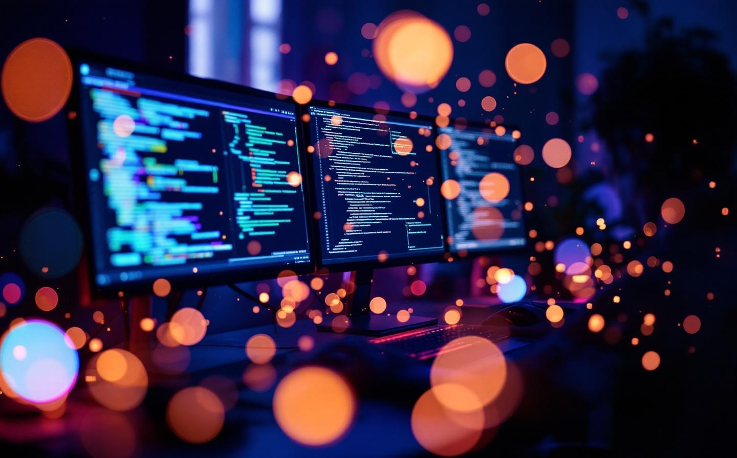 Code editor in the dark